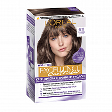 Краска для волос L'OREAL EXCELLENCE ультрапепельный 6.11