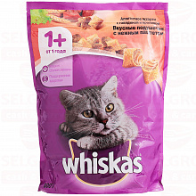 Корм для кошек WHISKAS подушечки с паштетом говядина и кролик, 800г