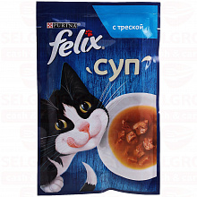 Корм для кошек PURINA FELIX SOUP треска, 48г