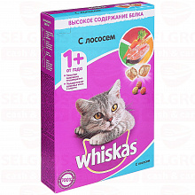 Корм для кошек WHISKAS с лососем, 350г
