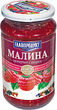 Малина ГЛАВПРОДУКТ протертая с сахаром, 550г