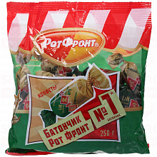 Конфеты батончики РОТ ФРОНТ с орехами, 250г