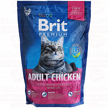 Корм для кошек BRIT с мясом курицы премиум, 800г