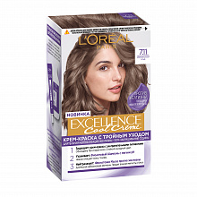 Краска для волос L'OREAL EXCELLENCE ультрапепельный 7.11