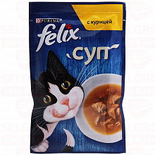 Корм для кошек PURINA FELIX SOUP курица, 48г