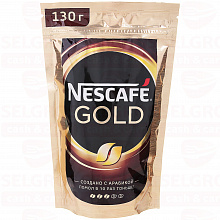 Кофе растворимый NESCAFE с молотым голд, 130г