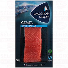 Семга РУССКОЕ МОРЕ слабосоленая филе-кусок, 300г