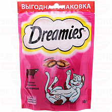 Лакомство для кошек DREAMIES с говядиной, 140г