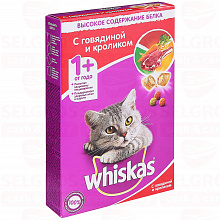 Корм для кошек WHISKAS подушечки с паштетом говядина и кролик, 350г