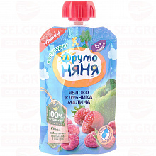 Десерт яблоко, клубника, малина, 90г