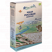 Каша молочная FLEUR ALPINE рисовая, 4 месяцев, 200г
