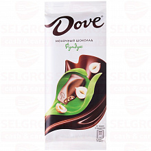 Шоколад молочный DOVE с фундуком, 90г