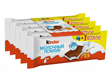 Бисквит KINDER PINGUI молочный ломтик, 5шт, 140г