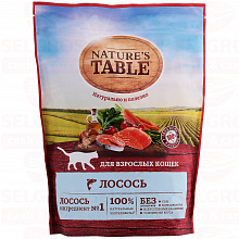 Корм для кошек NATURE`S TABLE лосось, 650г