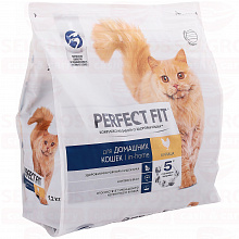 Корм для кошек PERFECT FIT домашних, курица, 1.2кг