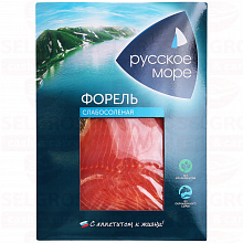 Форель РУССКОЕ МОРЕ слабосоленая ломтики, 120г