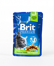 Корм для кошек BRIT курица премиум, 100г
