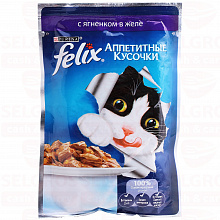 Корм для кошек влажный PURINA FELIX желе с ягненком, 85г