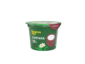 Сметана БЕЖИН ЛУГ 20%, 180г
