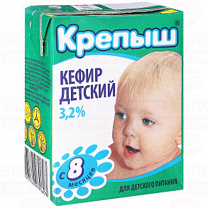 Кефир КРЕПЫШ 3,2%, 204г