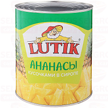 Ананас LUTIK кусочками, 3.1л